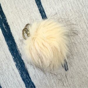 HAPP BRAND | Ivory Faux Fur Pouf Bag Charm